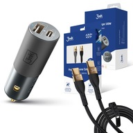 3mk 100W autonabíjačka + 2m 5A USB-C kábel 3mk 100W autonabíjačka + 2m 5A USB-C kábel