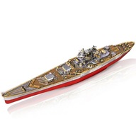 Kusový 3D model kovového puzzle - Bojová loď