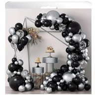 ČIERNE STRIEBORNÉ BALÓNY NA NARODENINOVÝ BALÓN GARLANDA PARTY BALÓN ČIERNE STRIEBORNÉ BALÓNY NA NARODENINOVÝ BALÓN GARLANDA PARTY BALÓN