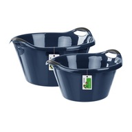 Dve okrúhle misky na bielizeň, 41 cm a 55 cm, modré Dve okrúhle misky na bielizeň, 41 cm a 55 cm, modré