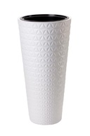 Kvetináč Diamond Slim 30 h56 biely 3d krásny odolný Kvetináč Diamond Slim 30 h56 biely 3d krásny odolný