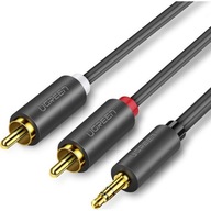 Ugreen audio kábel 3,5 mm mini jack - 2RCA hudobný kábel pre zvukový systém Ugreen audio kábel 3,5 mm mini jack - 2RCA hudobný kábel pre zvukový systém