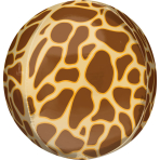 Fóliový balón orbz žirafa 38x40cm
