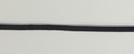 Pletená gumička, ČIERNA, 5 mm, na tvárové masky, 50 metrov