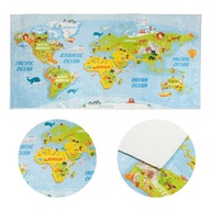 Detský koberec mapa sveta detská izba 80x150