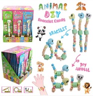 Animal DIY Candy jedlé práškové náramky, 24 ks