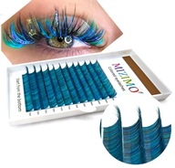 Farebné mihalnice 8-13mm, D, 12 pásikov BLUE MIX Farebné mihalnice 8-13mm, D, 12 pásikov BLUE MIX