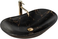 Keramické umývadlo ROYAL MARBLE BLACK MATT - REA