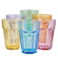 Nápojové poháre na nápoje 6x370 ml rôzne farby