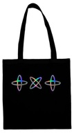 TXT K-pop shopper taška, čierna, holografický darček pre fanúšika K-popu
