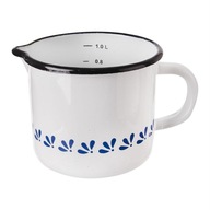 Retro smaltovaný hrniec s odmerkou, 12 cm, 1,2L Retro smaltovaný hrniec s odmerkou, 12 cm, 1,2L
