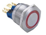 TLAČIDLO PROTI VANDALU ČERVENÉ PODSVIETENIE 22mm MONOSTABILNÉ TLAČIDLO PROTI VANDALU ČERVENÉ PODSVIETENIE 22mm MONOSTABILNÉ