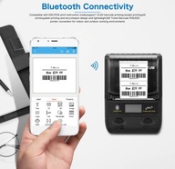Mini termálna tlačiareň štítkov Bluetooth / USB / NFC