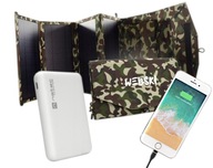 Silná solárna podložka 20W 2x USB Powerbank zadarmo Silná solárna podložka 20W 2x USB Powerbank zadarmo