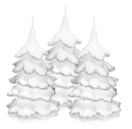 Sada 3 sviečok na vianočný stromček, 15 cm, strieborná Sada 3 sviečok na vianočný stromček, 15 cm, strieborná
