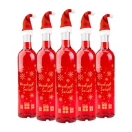 5x Darčeková fľaša s vianočnou potlačou Futura 500 ml na vodku moonshine 5x Darčeková fľaša s vianočnou potlačou Futura 500 ml na vodku moonshine