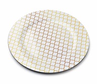 Ozdobný tanier s bielo-zlatou podložkou MODERN