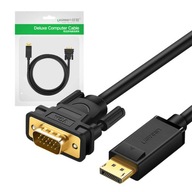 UGREEN KÁBEL VIDEO KÁBEL DISPLAYPORT VGA FULLHD 60HZ UNI-SMEROVÝ 1,5M UGREEN KÁBEL VIDEO KÁBEL DISPLAYPORT VGA FULLHD 60HZ UNI-SMEROVÝ 1,5M