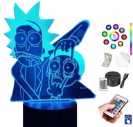 Stolná lampa Rick And Morty, 16 farieb. LED PLEXIDO Stolná lampa Rick And Morty, 16 farieb. LED PLEXIDO