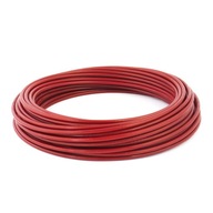 Oceľové lanové lano Lagging PVC povlak 2,5/5mm 1x19 RED 100mb