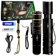 Výkonná taktická vojenská USB LED baterka GERTECH Multifunkčná Výkonná taktická vojenská USB LED baterka GERTECH Multifunkčná