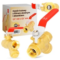 Guľový ventilový ventil 1/2 GW uhlový filter Mosadzná uzatváracia tlmivka Guľový ventilový ventil 1/2 GW uhlový filter Mosadzná uzatváracia tlmivka