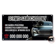 Autoservisný reklamný mechanik 2x1m pevná plachta UV vzory Autoservisný reklamný mechanik 2x1m pevná plachta UV vzory