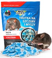 PASTA SILNÝM JEDOM JEDOM PRE POTKANY MYŠI HLODAVCE 1KG BEZ ŠKODCOV PASTA SILNÝM JEDOM JEDOM PRE POTKANY MYŠI HLODAVCE 1KG BEZ ŠKODCOV
