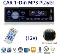 AUTORÁDIO 1DIN LCD BLUETOOTH USB MP3 AUX