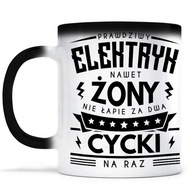Magický hrnček Vtipný darček pre elektrikára Magický hrnček Vtipný darček pre elektrikára