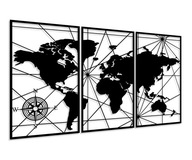Prelamovaná nástenná dekorácia obraz Mapa sveta 3D XL