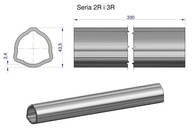 RM Vonkajšia rúrka série 2R a 3R pre 460 vývodový hriadeľ 43,5x