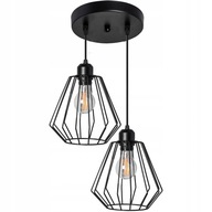 DVOJITÁ KOVOVÁ LOFT ZÁVESNÁ STROPNÁ LAMPA DVOJITÁ KOVOVÁ LOFT ZÁVESNÁ STROPNÁ LAMPA