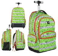 Školský batoh Milan s kolieskami Zelené dinosaury