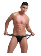 PÁNSKE OTVORENÉ NOHAVKY JOCKSTRAP, ČIERNA, BAVLNA, XL PÁNSKE OTVORENÉ NOHAVKY JOCKSTRAP, ČIERNA, BAVLNA, XL