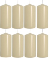 8X Valcová sviečka BISPOL CREAM ECRU 10cm 8X Valcová sviečka BISPOL CREAM ECRU 10cm