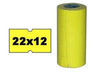 Žltá etiketová páska 22x12 5 ks