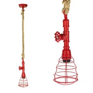 Design Loft INDUSTRIAL Červená závesná lampa