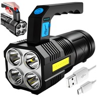 VEĽMI VÝKONNÁ LED BATERKA USB COB taktická baterka VEĽMI VÝKONNÁ LED BATERKA USB COB taktická baterka