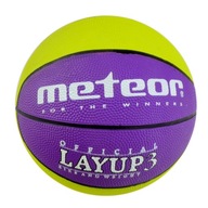 3 Basketbal Meteor Layup 3 zelená a fialová
