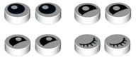 LEGO dlaždice s potlačou očí okr 1x1 4 páry 98138 35381