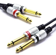 KÁBEL 2x JACK - 2x JACK 6,3 MONO 3m VITALCO MK48 KÁBEL 2x JACK - 2x JACK 6,3 MONO 3m VITALCO MK48