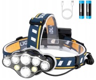 ČELOVÁ LAMPA VÝKONNÁ 8 LED 2 X NABÍJACIE VODOtesné ČELOVÁ LAMPA VÝKONNÁ 8 LED 2 X NABÍJACIE VODOtesné
