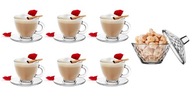 6x ŠÁLKA A OMÁČKA 230ml + MISKA NA CUKOR 6x ŠÁLKA A OMÁČKA 230ml + MISKA NA CUKOR