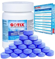 Bazénové chlórové modré tablety na vodu - 20 kusov