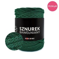 Bavlnená šnúrka PREMIUM značky KOKONKI 5mm / 100m rolka / fľaškovo zelená Bavlnená šnúrka PREMIUM značky KOKONKI 5mm / 100m rolka / fľaškovo zelená
