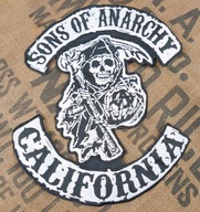 Sons Of Anarchy SOA Čierna a biela veľká náplasť Sons Of Anarchy SOA Čierna a biela veľká náplasť