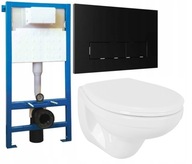 WC SET PODOMIETKOVÝ KOMPLET BLACK MAT WC MISKA CIRCLE 7v1