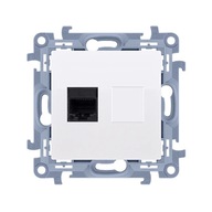SIMON 10 Jednostenná počítačová internetová zásuvka RJ45 BIELA SIMON 10 Jednostenná počítačová internetová zásuvka RJ45 BIELA