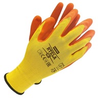 Reis RTELA YP ochranné rukavice potiahnuté latexom veľkosť 10 žlto-oranžové Reis RTELA YP ochranné rukavice potiahnuté latexom veľkosť 10 žlto-oranžové